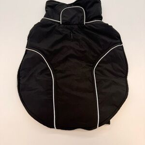 Dog Winter Coat Vest Black Grey Fleece Adjustable New Without Tags